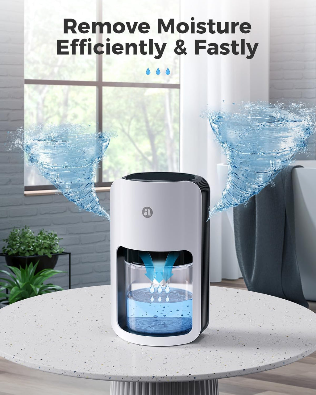 Dehumidifier for Home, 42oz Dehumidifier for Bathroom, Dehumidifiers for Room with Auto Shut Off, Auto Defrost Quiet Dehumidifier for Bedroom Wardrobe Closet Trailer RV