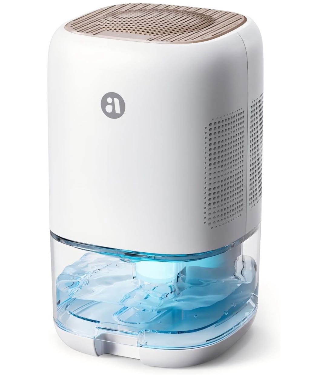 Dehumidifier, 35 OZ Small Dehumidifiers for Bedroom, Quiet Dehumidifier with Auto Defrost, Auto Shut Off, Key Sound Off, 7 Color Light, for Bathroom, Closet, RV, Home up to 280 Sq.Ft, Gold